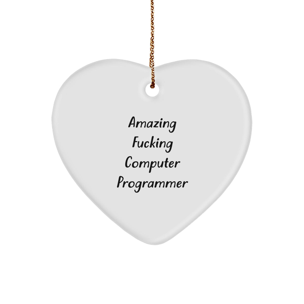 for Family Computer Programmer Heart Christmas Ornament Holiday Gift - Image 1