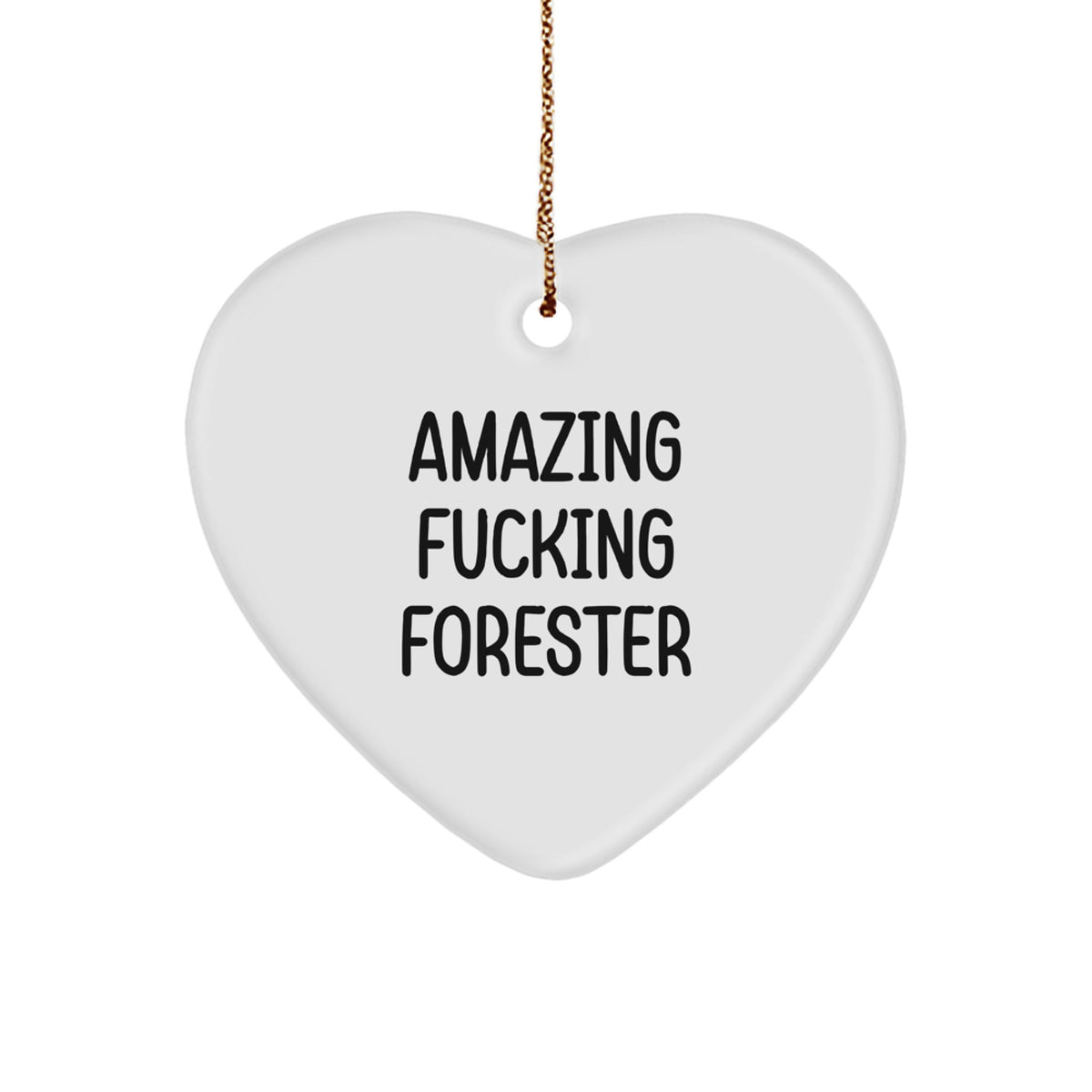 Forester Heart Christmas Ornament Gift for a Best Friend Companion - Image 1