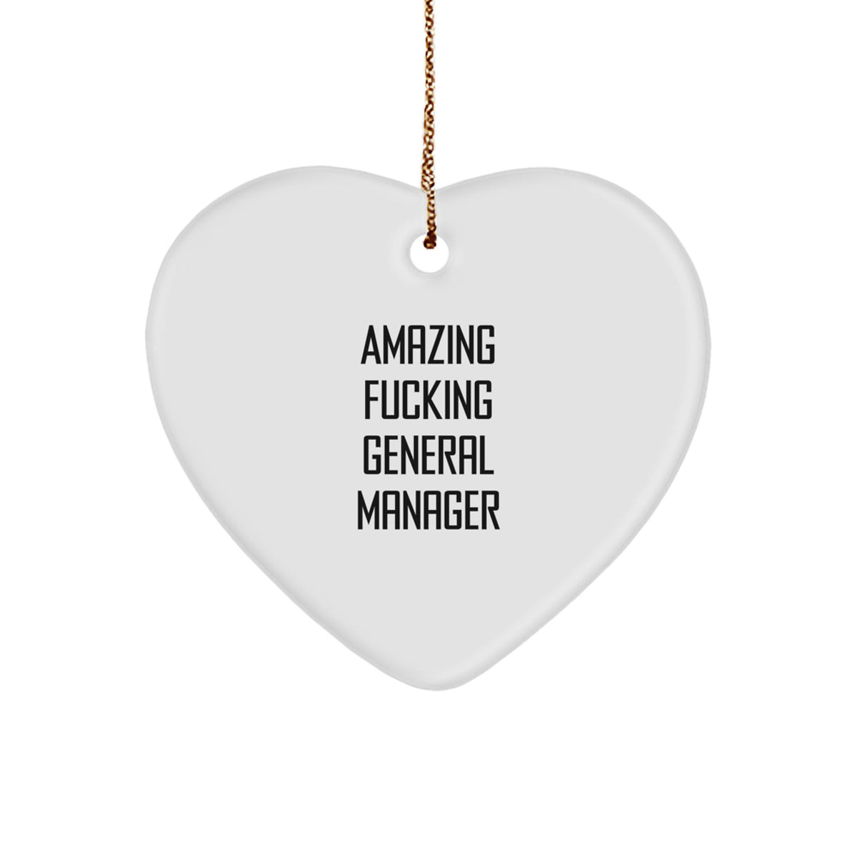 Bold General Manager Novelty Christmas Ornament for Friends Gift - Image 1