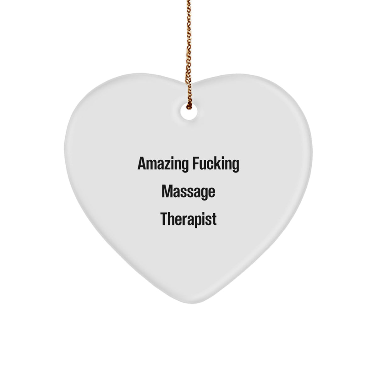 Massage Therapist Heart Keepsake Christmas Ornament for Him Gift - Image 1