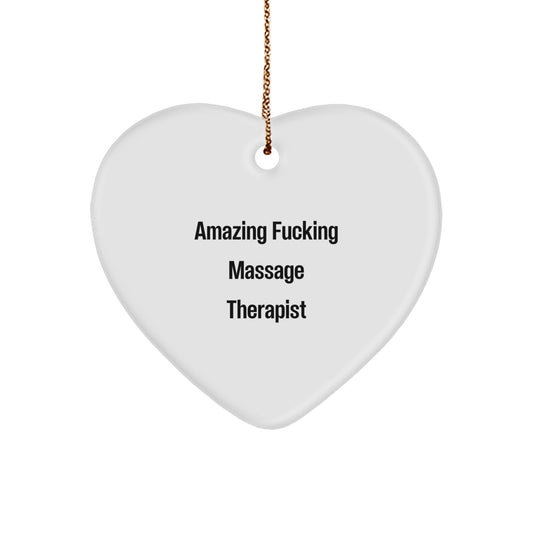 Massage Therapist Heart Keepsake Christmas Ornament for Him Gift - Image 1
