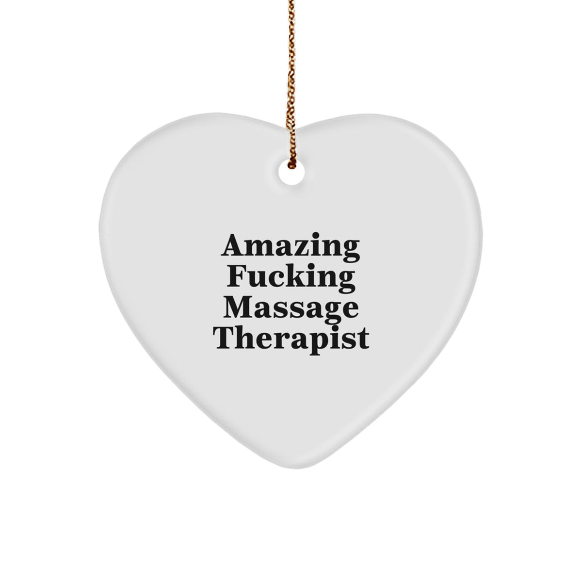 Family Treasure Massage Therapist Heart Ornament Christmas Gift - Image 1