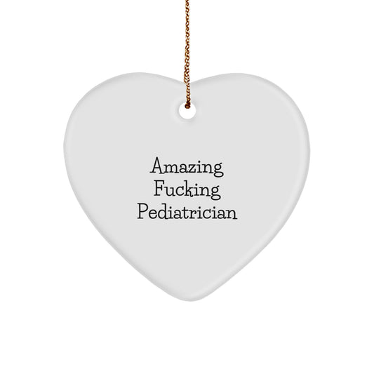 Heart Ornament for Coworkers Idea – Amazing Pediatrician Christmas Gift - Image 1