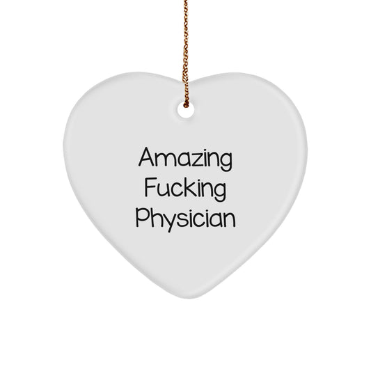 Christmas Gift for Her Physician Amazing Heart Ornament Present - Image 1