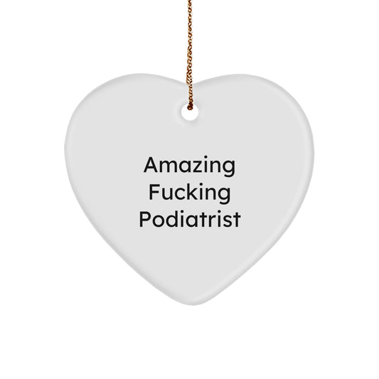 Podiatrist Heart Ornament for Coworkers Idea Christmas Gift - Image 1