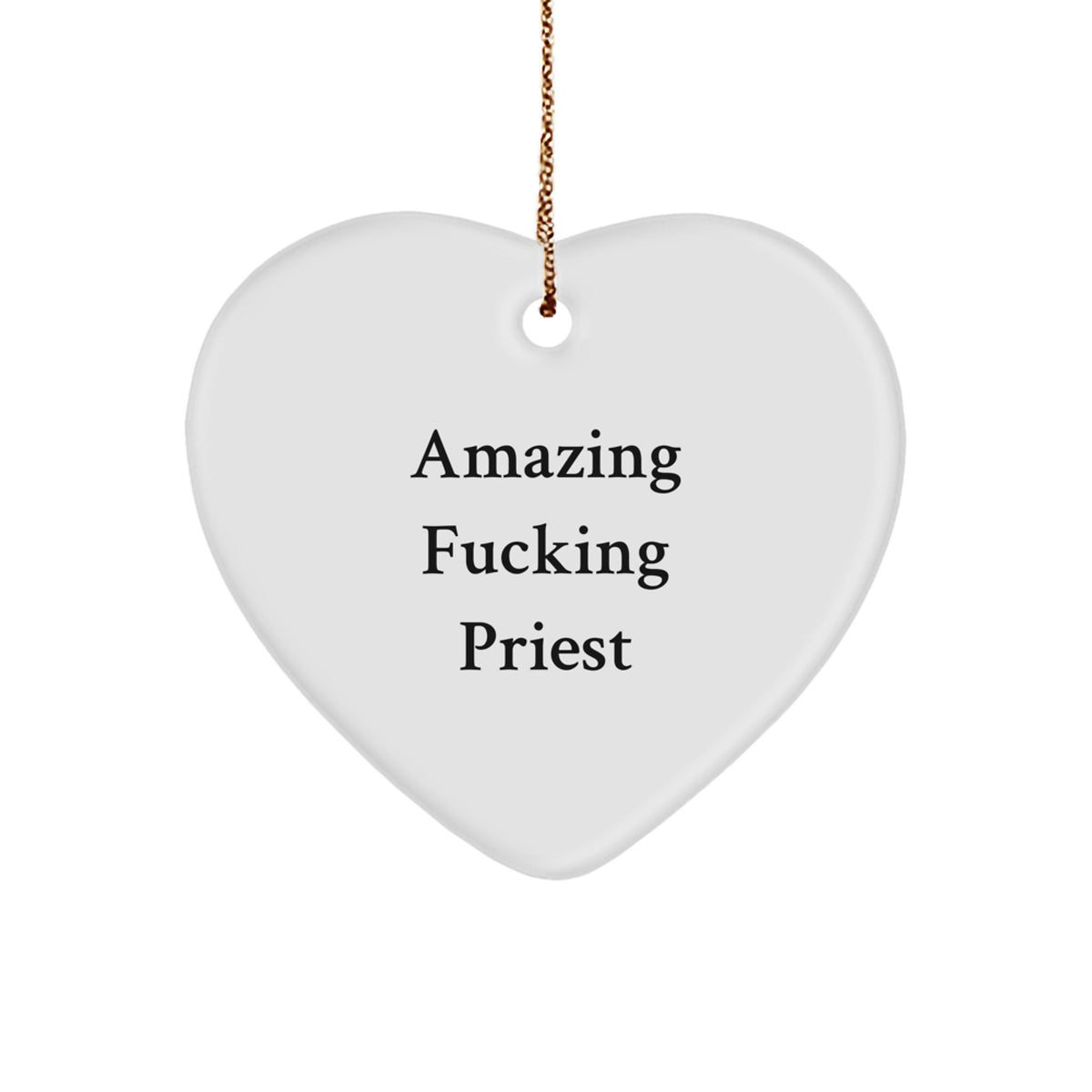 Priest Heart Ornament Christmas Gift for Coworkers Holiday Keepsake Idea - Image 1