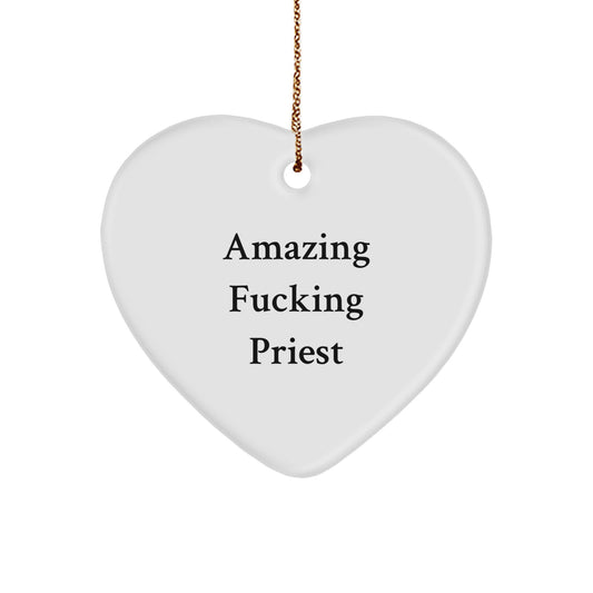 Priest Heart Ornament Christmas Gift for Coworkers Holiday Keepsake Idea - Image 1