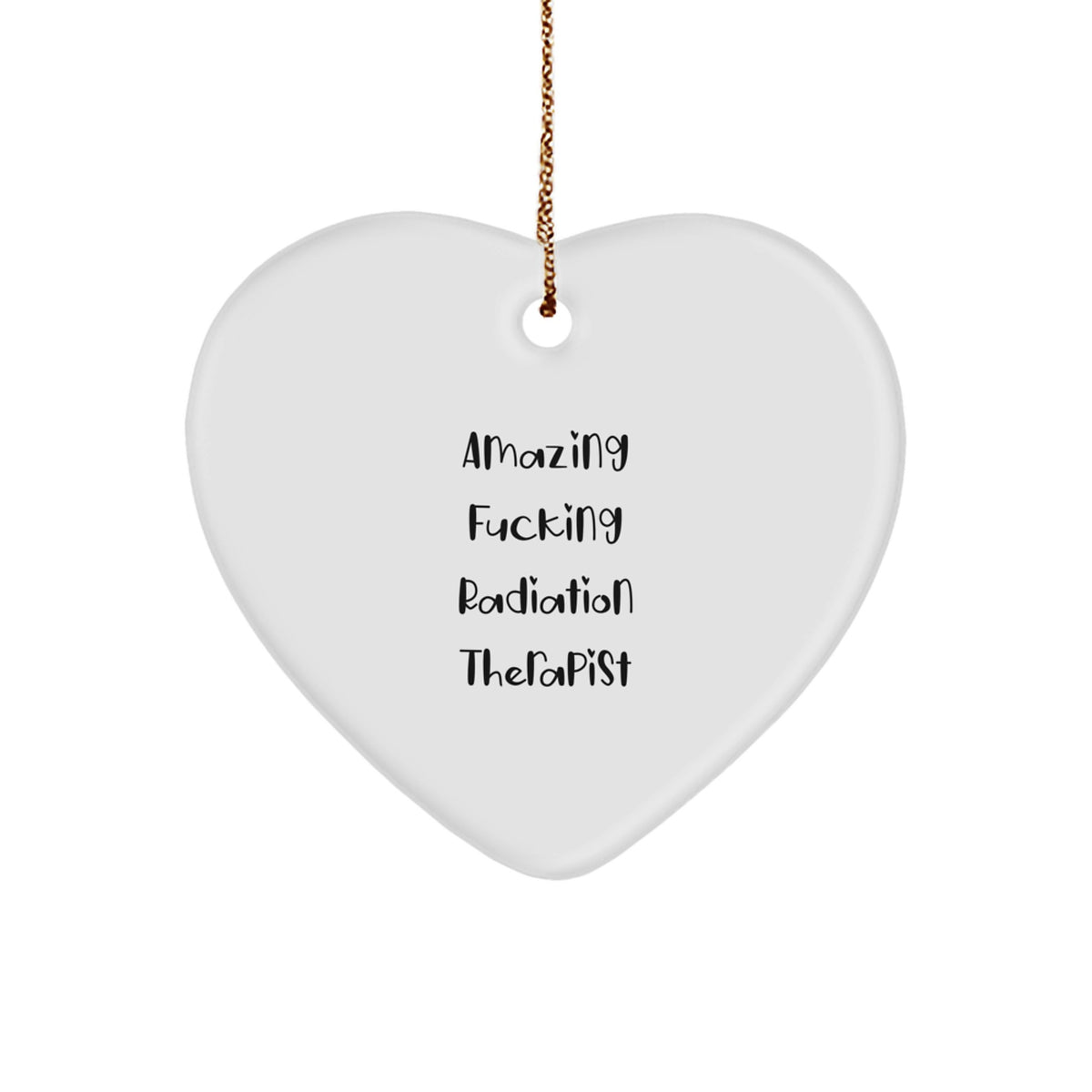 Christmas Gift for Her Radiation Therapist Heart Ornament Present - Image 1