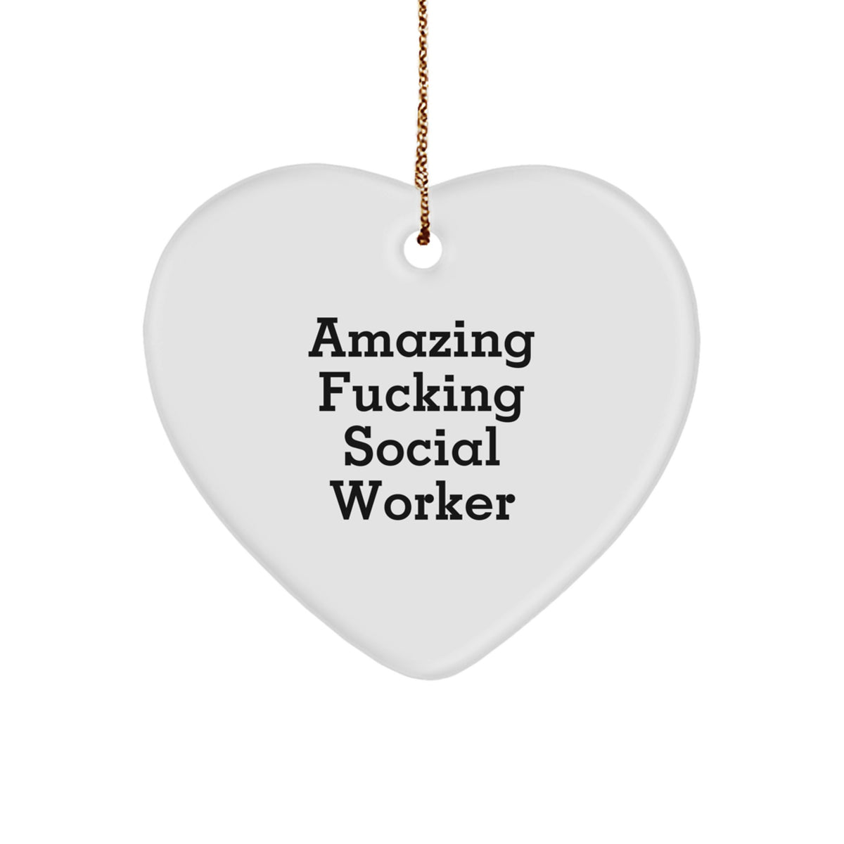 Social Worker Novelty Heart Ornament for Friends Christmas Gift - Image 1