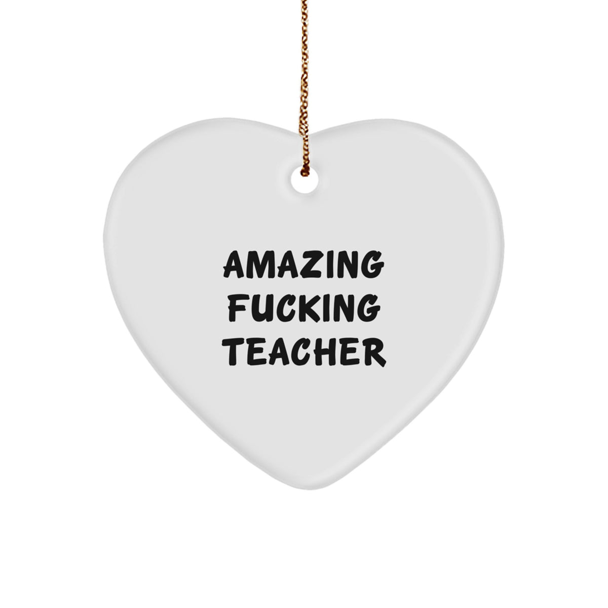 Teacher Heart Ornament Christmas Gift for Coworkers Idea - Image 1