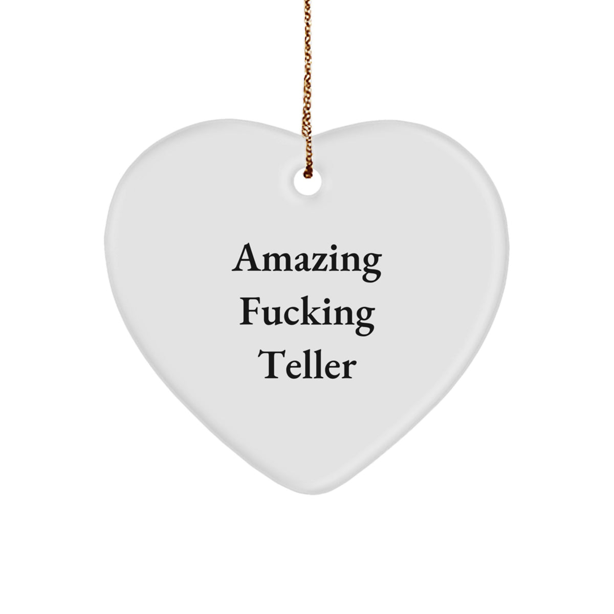 Christmas Gift for Her Teller Heart Ornament Present Amazing Love - Image 1