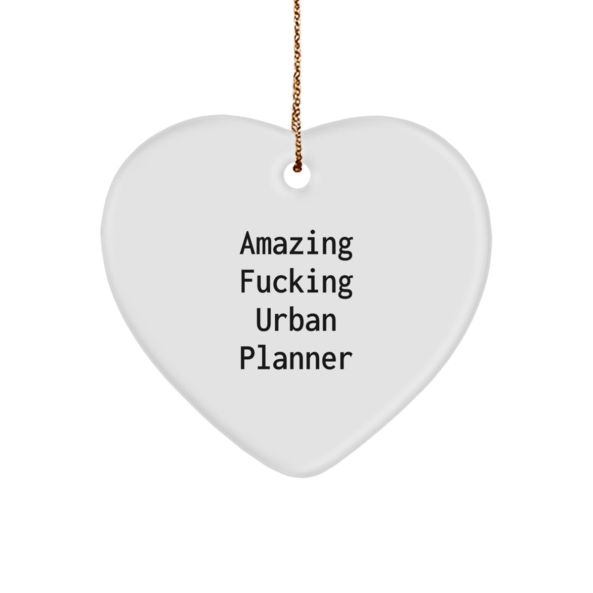 Christmas Gift for Her Urban Planner Bright Heart Ornament Present - Image 1