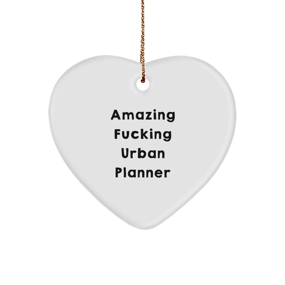 Urban Planner Heart Ornament Idea for Coworkers Christmas Unique Gift - Image 1