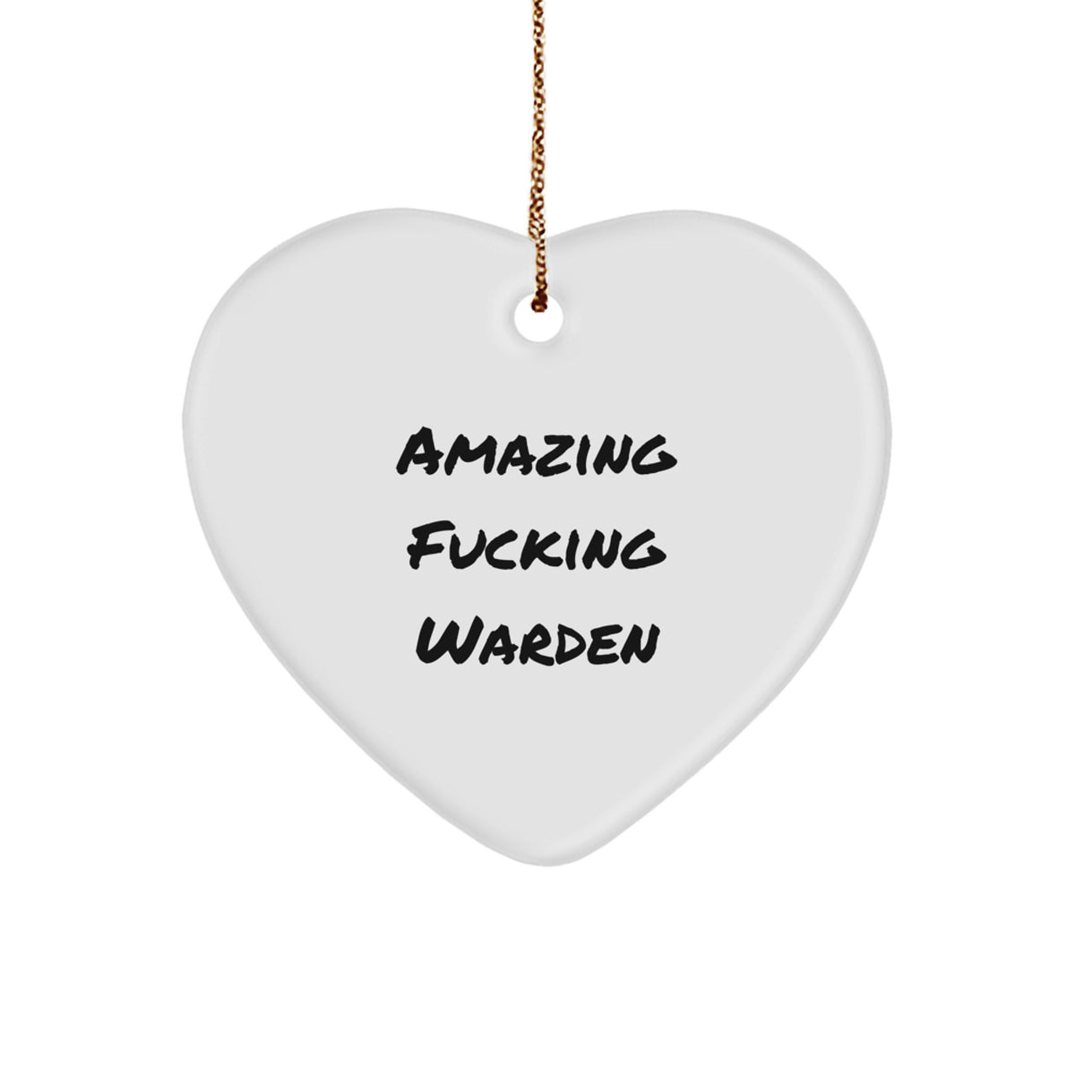 Warden Heart Ornament for Teens Memento Christmas Gift - Image 1