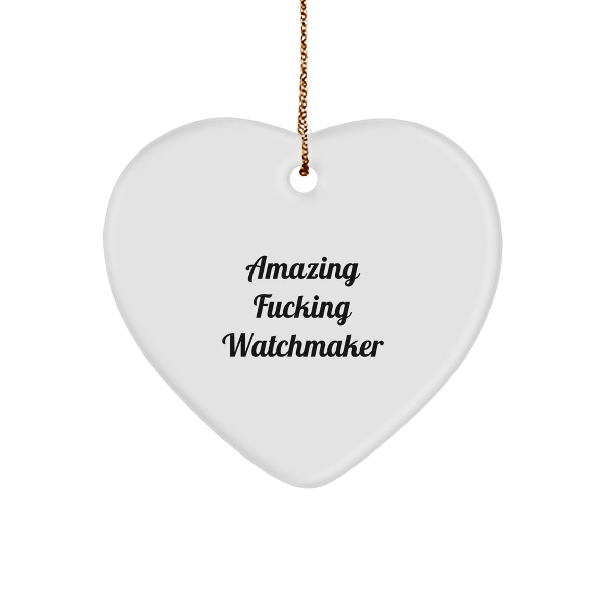 Surprise Family Christmas Gift Watchmaker Heart Ornament Keepsake - Image 1