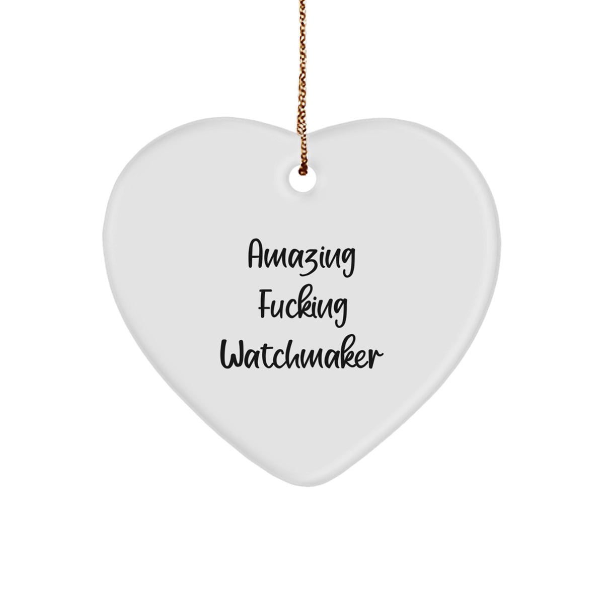 Bold Watchmaker Heart Ornament for Roommates Memento Christmas Gift - Image 1