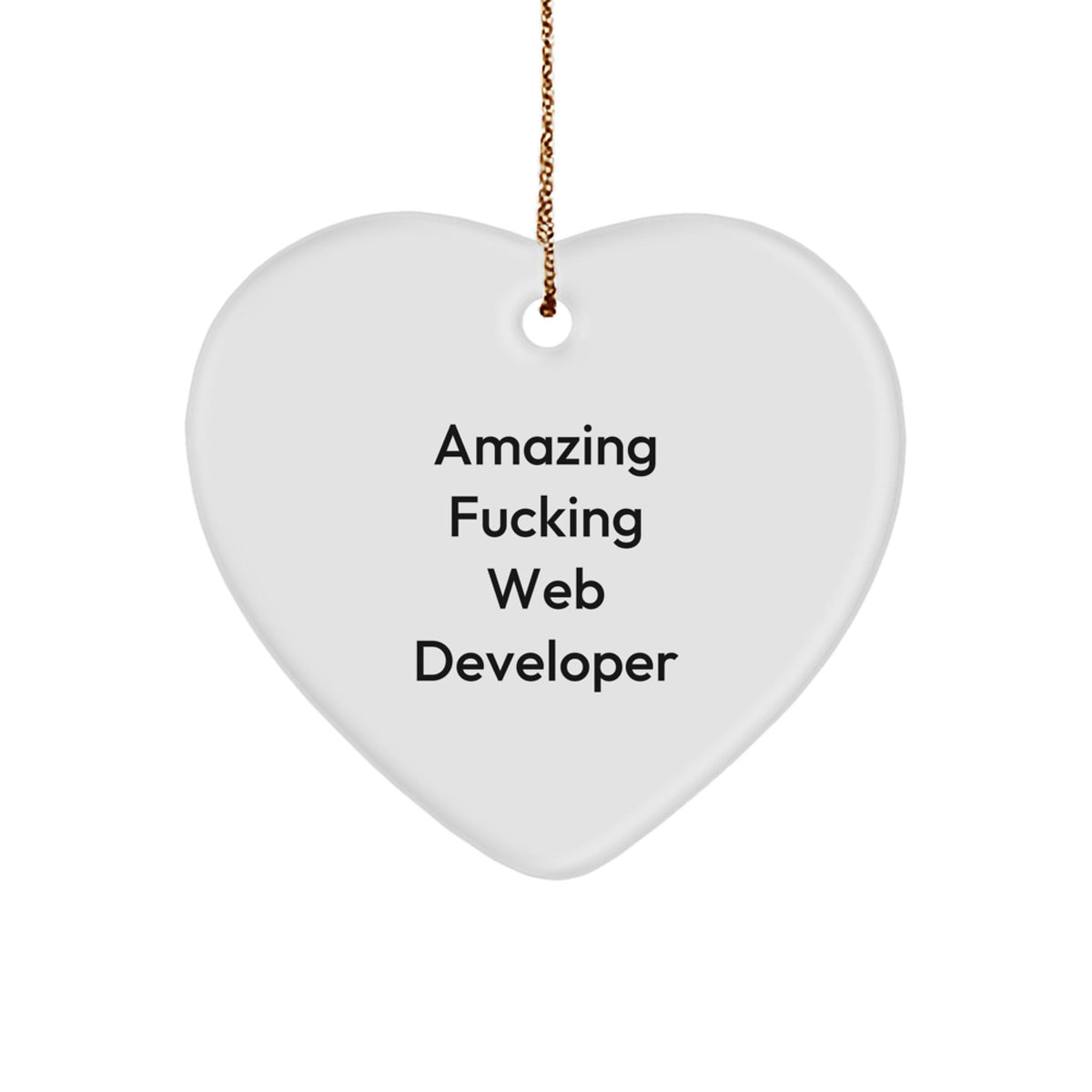 Web Developer Heart Ornament Gift for Friends Amazing Web Dev Christmas - Image 1