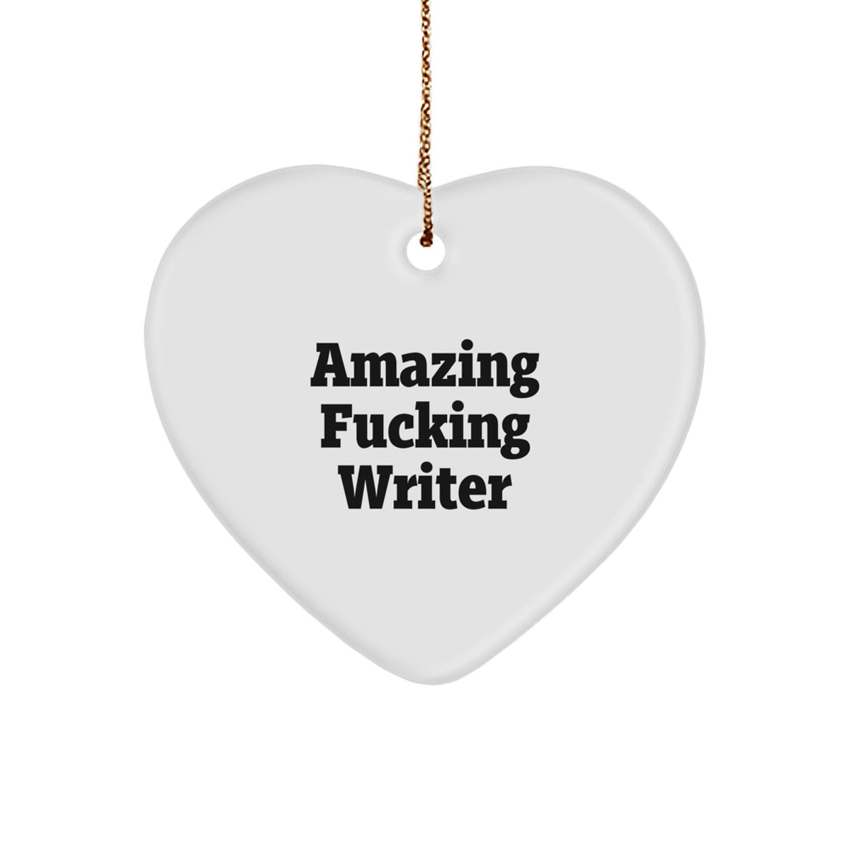 Christmas Gift Surprise for Teens Writer Heart Ornament - Image 1