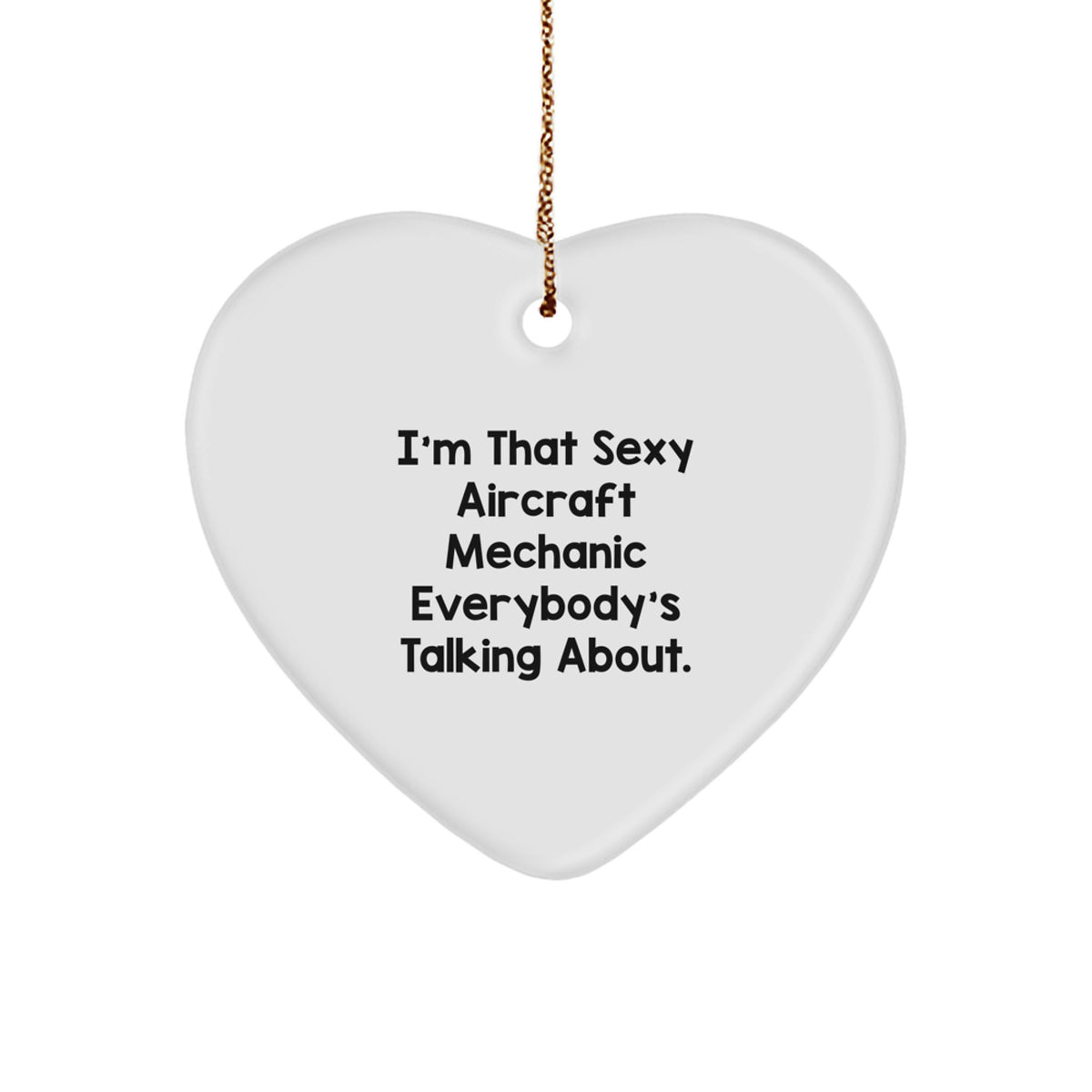 Christmas Gift Playful Sexy Aircraft Mechanic Ornament for Teens - Image 1