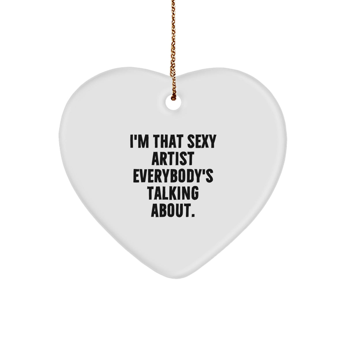 Bold Artist Novelty Heart Christmas Ornament for Friends Gift - Image 1