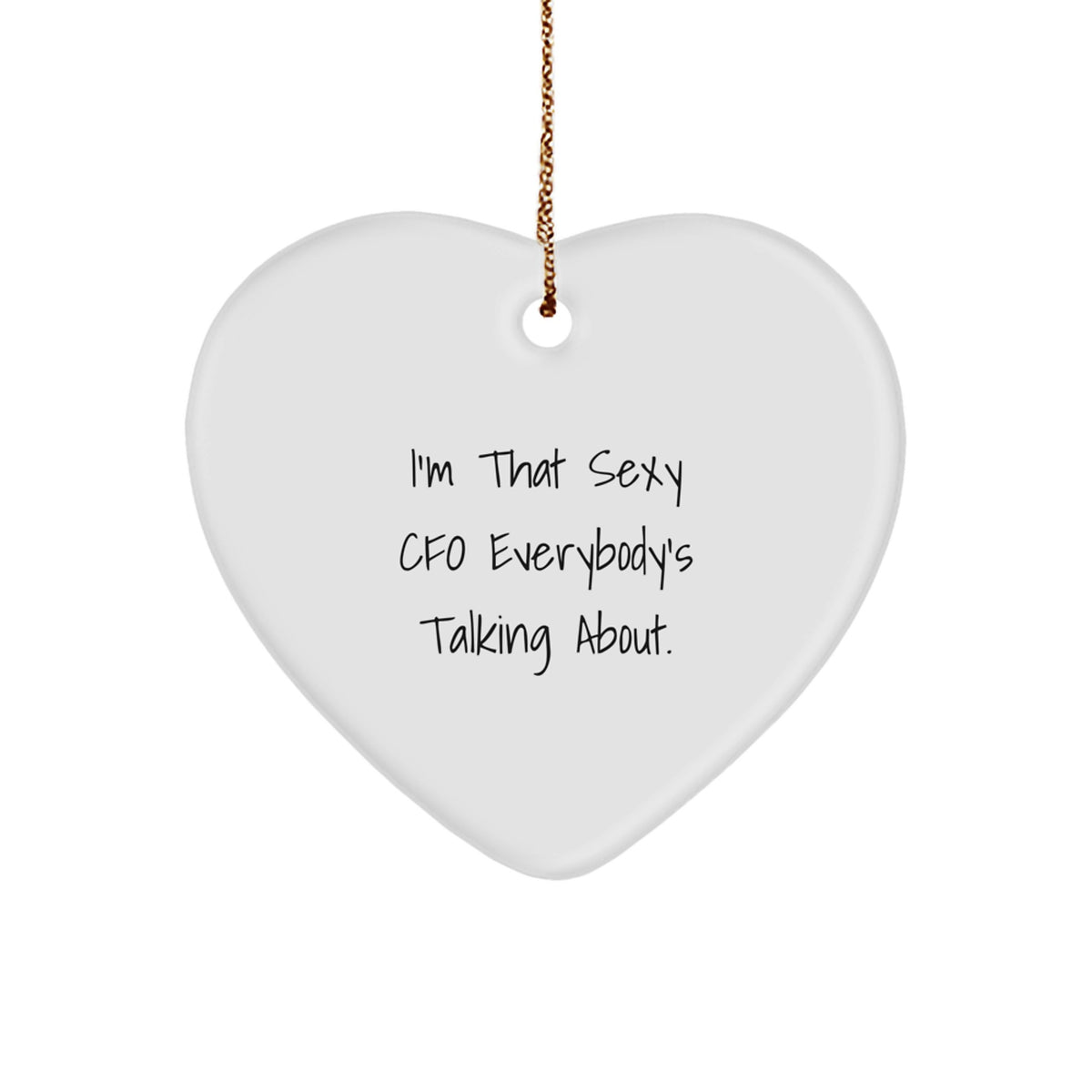 Playful Heart Ornament Gift for Roommates - Cfo's Bold Christmas Memento - Image 1