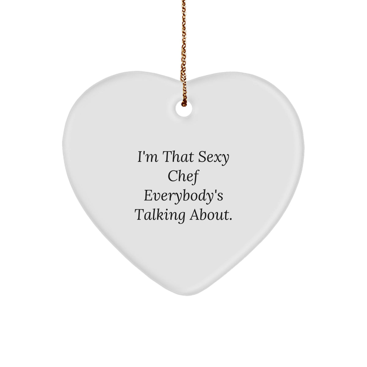 Chef Heart Ornament Idea for Coworkers Festive Christmas Gift - Image 1