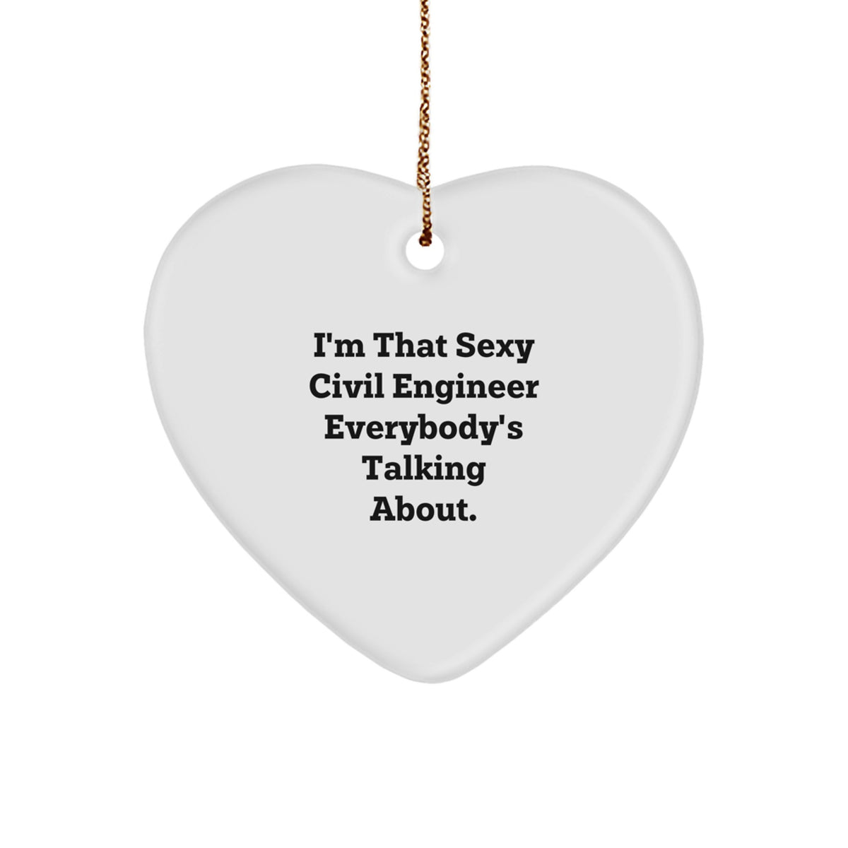 Civil Engineer Keepsake Christmas Ornament for Him Gift - Image 1