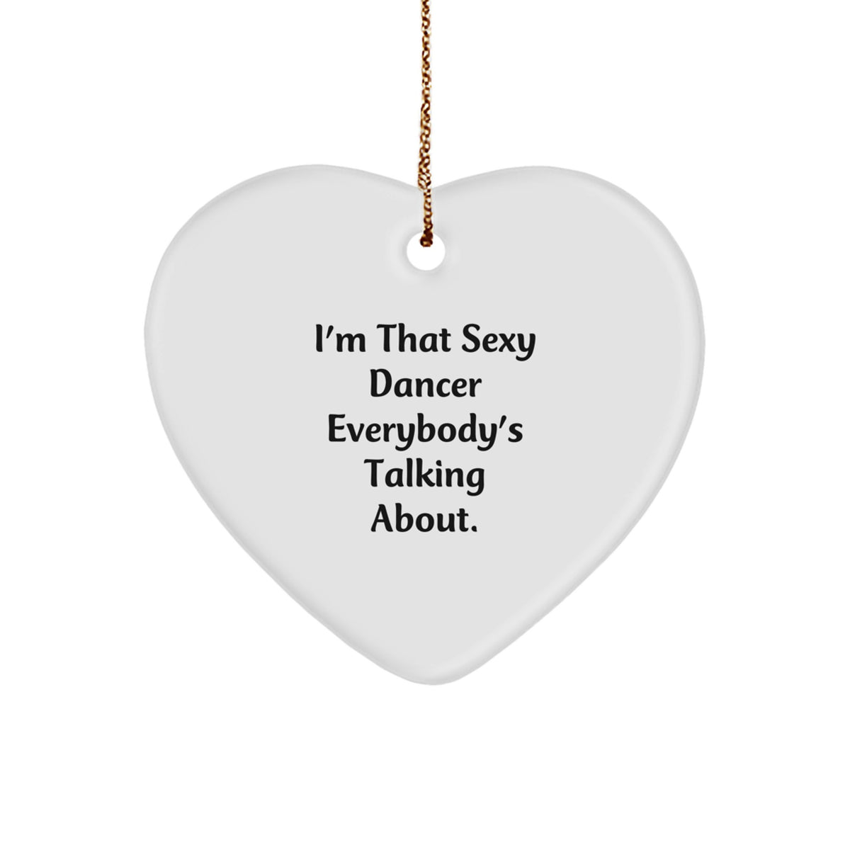 Christmas Gift Sexy Dancer Heart Ornament for Her - A Festive Present - Image 1