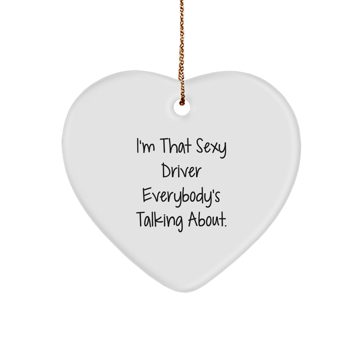 Christmas Gift for Her Driver Heart Ornament Present Bold Vivid - Image 1