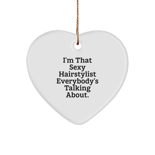 Christmas Ornament Gift for Family - Sexy Hairstylist Treasure - Image 1