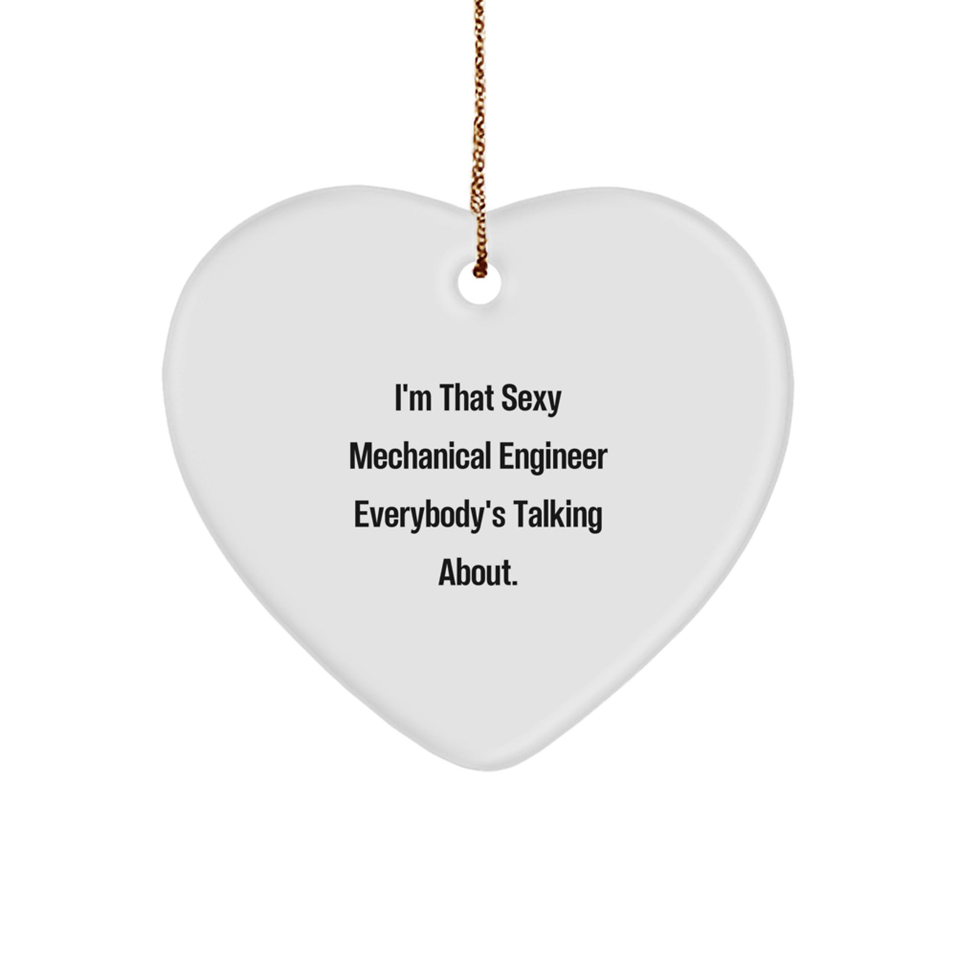 Funny Mechanical Engineer Heart Ornament Gifts from Friends or Family, Great Unique Christmas Decorations for Men, Cute Engineer Gifts - Image 1