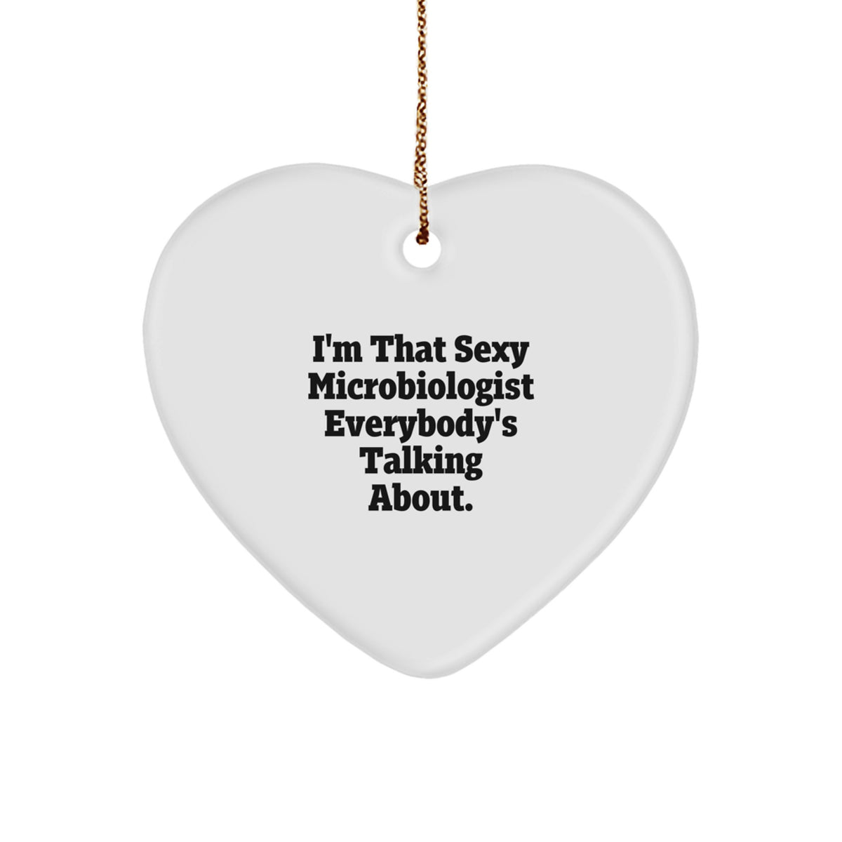 Microbiologist Heart Ornament for Kids Favorite Christmas Gift - Image 1