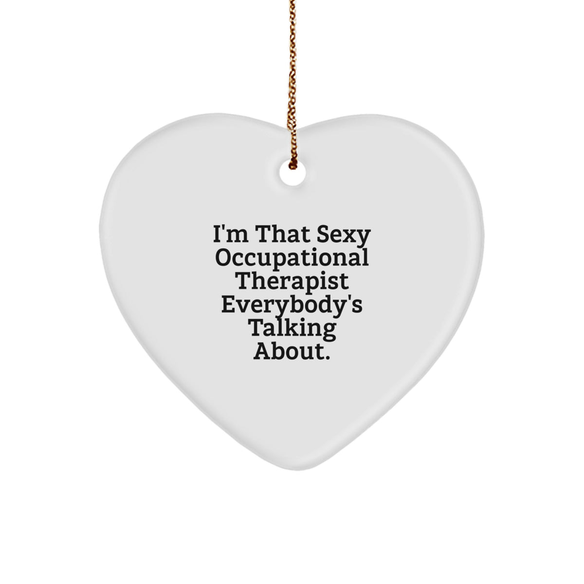 Christmas Gift for Her Present Occupational Therapist Heart Ornament - Image 1