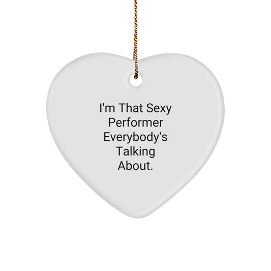 Performer Heart Ornament Christmas Gift for a Best Friend Companion - Image 1