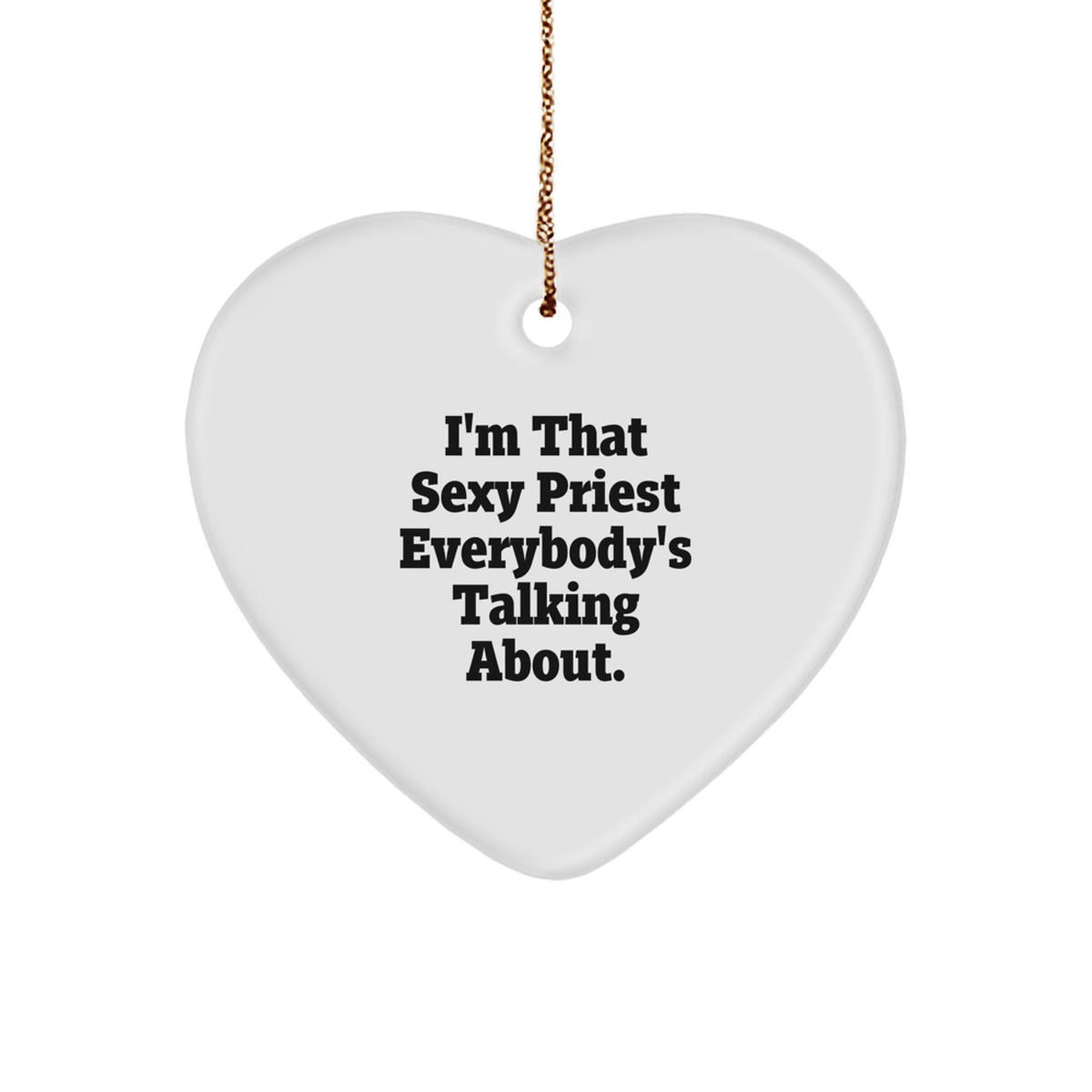 Favorite Christmas Ornament Gift for Kids - Sexy Priest Holiday Keepsake - Image 1