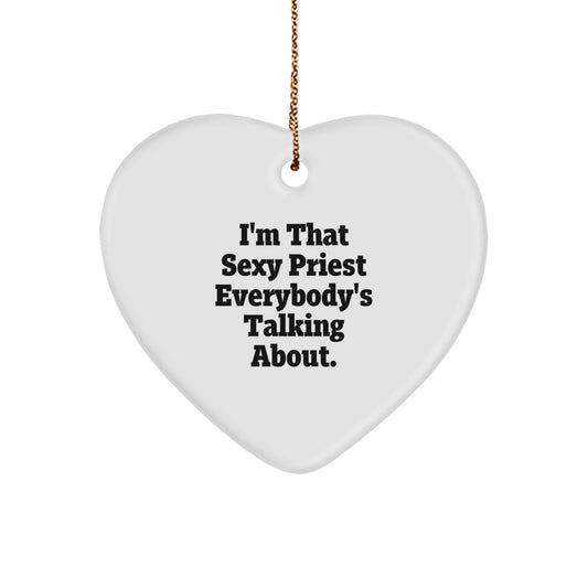 Favorite Christmas Ornament Gift for Kids - Sexy Priest Holiday Keepsake - Image 1