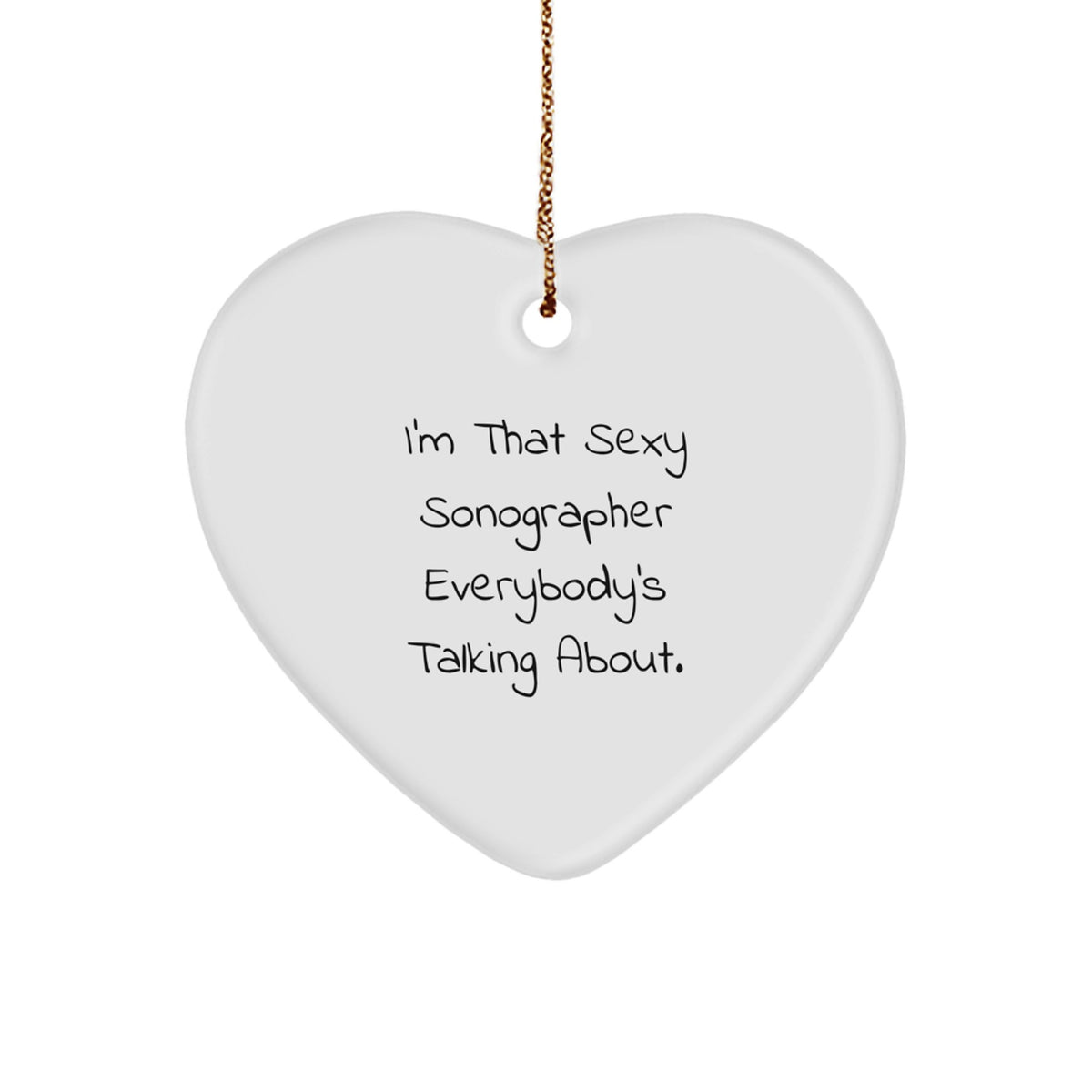 Sonographer Heart Ornament Idea for Coworkers Christmas Gift - Image 1