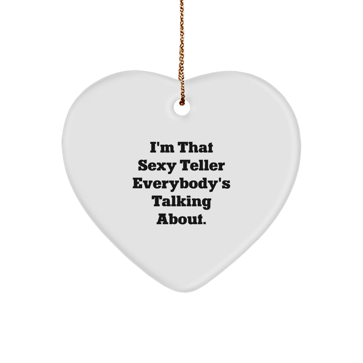 Teller Heart Ornament for Family Sexy Treasure Christmas Unique Gift - Image 1