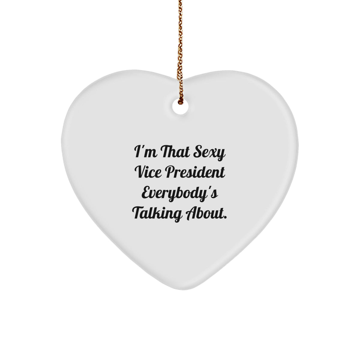 Vice President Heart Ornament Christmas Gift for Coworkers Idea - Image 1