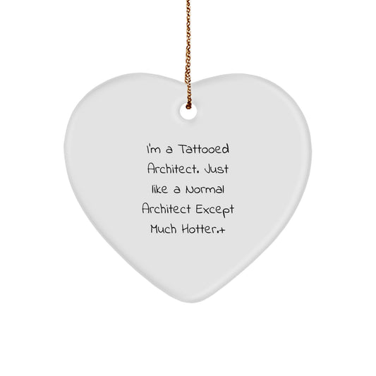 Christmas Ornament Gift for Kids A Witty Tattooed Architect Holiday - Image 1