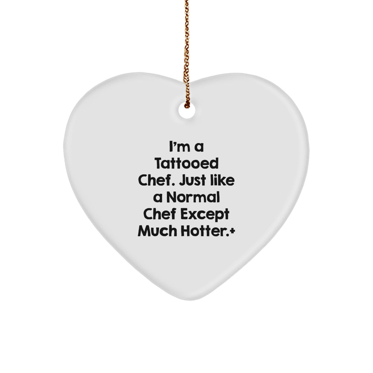 Christmas Gift for Her Chef Heart Ornament Present - Image 1