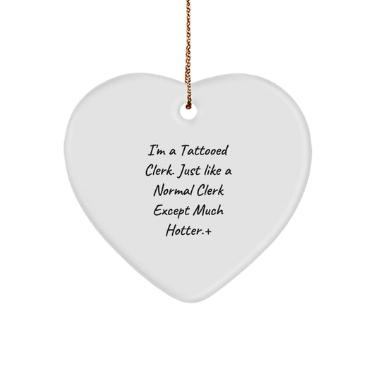 Christmas Ornament Gift Funny Tattooed Clerk Keepsake for Kids - A - Image 1