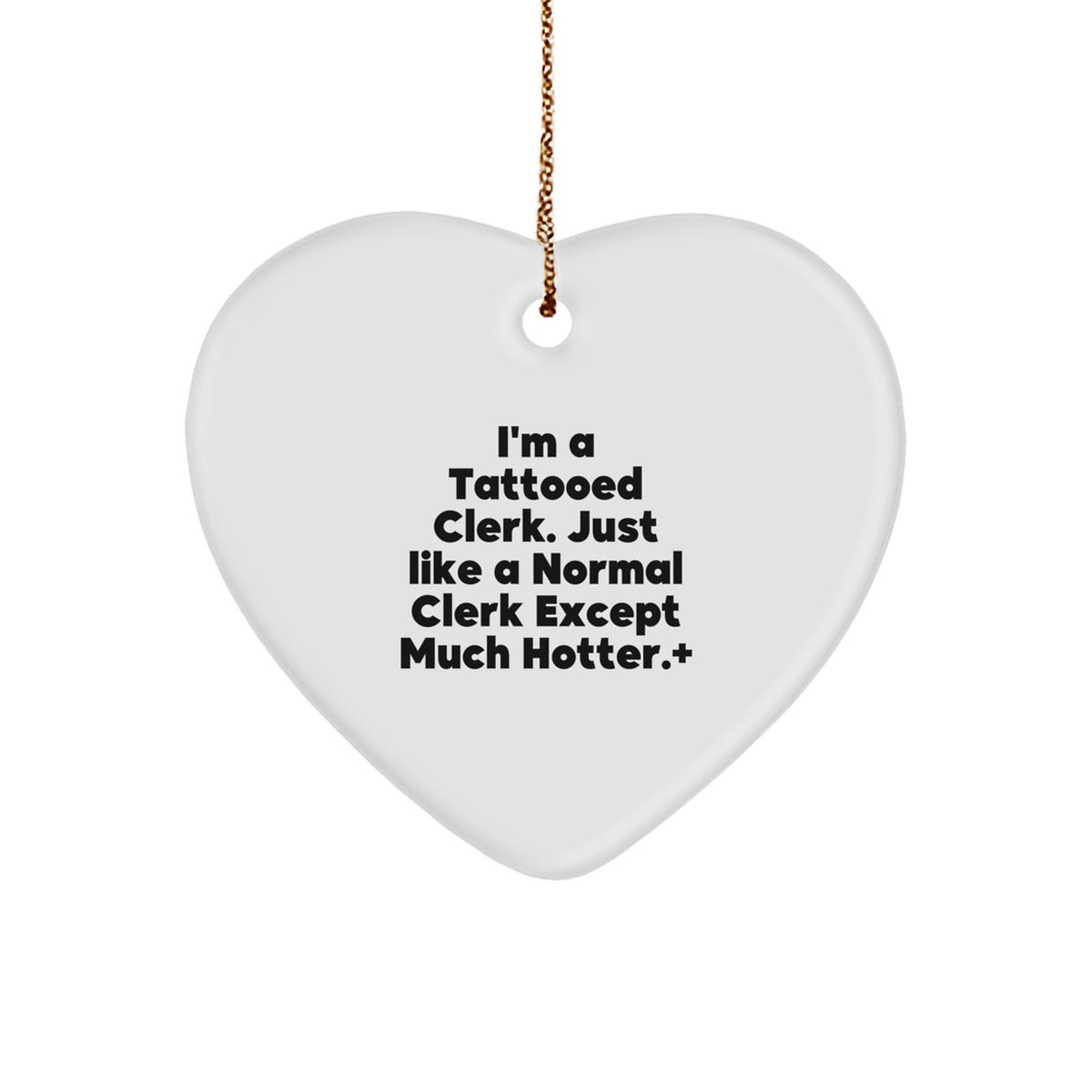 Christmas Ornament A Humorous Gift for Coworkers - Tattooed Clerk Idea - Image 1