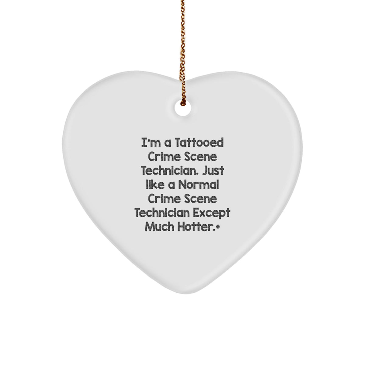 Crime Scene Technician Heart Ornament for Kids Favorite Christmas Gift - Image 1