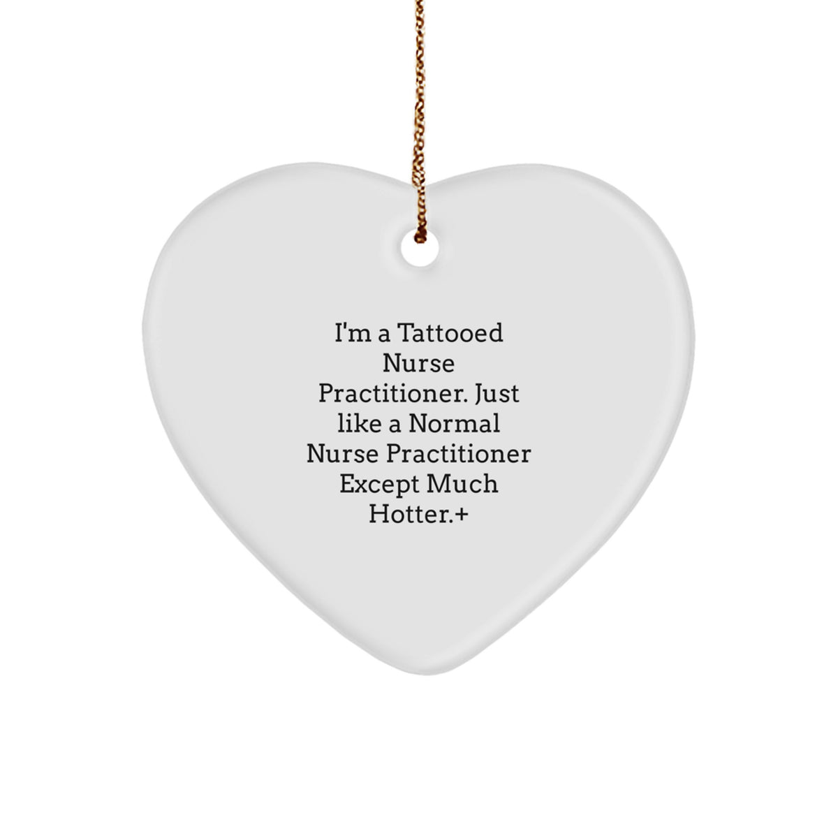 Nurse Practitioner Heart Keepsake Christmas Ornament for Him Gift - Image 1