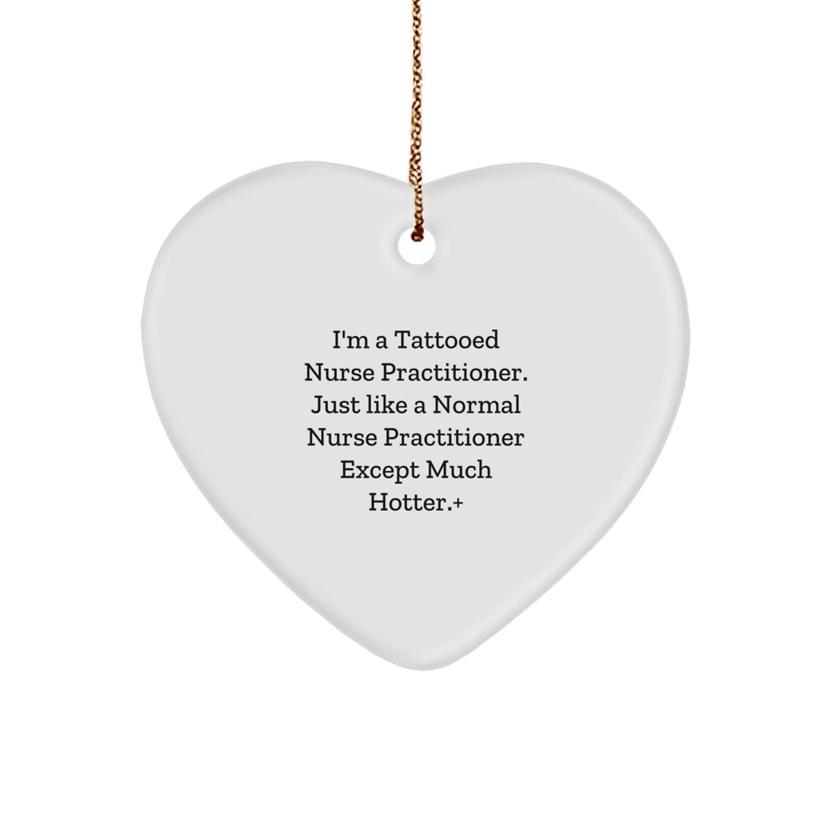 Christmas Ornament Gift for Family Tattooed Nurse Practitioner - Image 1