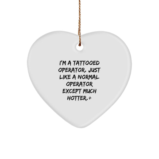 Operator Heart Ornament Christmas Gift for Coworkers Idea - Image 1