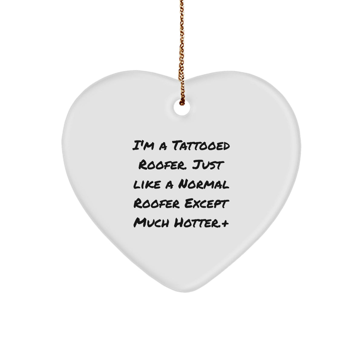 Favorite Roofer Heart Ornament for Kids Christmas Gift Keepsake - Image 1