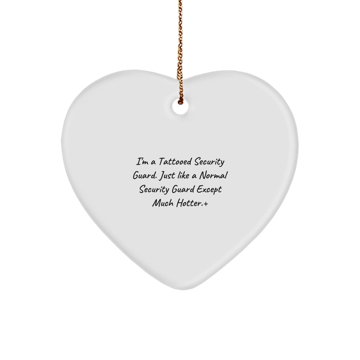 Security Guard Heart Ornament Novelty for Friends Christmas Gift - Image 1