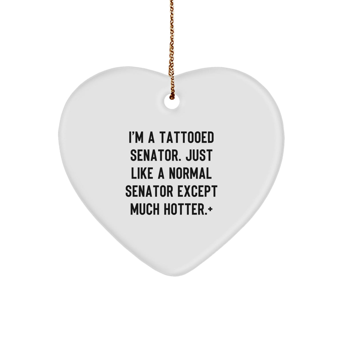 Christmas Gift Senator Heart Ornament for Her Present - Image 1